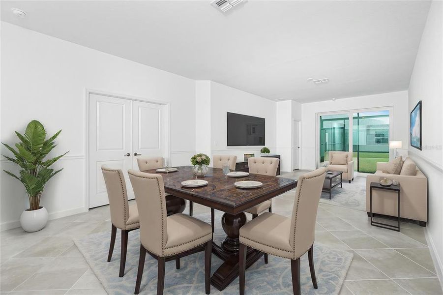 Furnished interior view inside a new home in Island Lakes at Coco Bay: Villas, Englewood (Image 12).