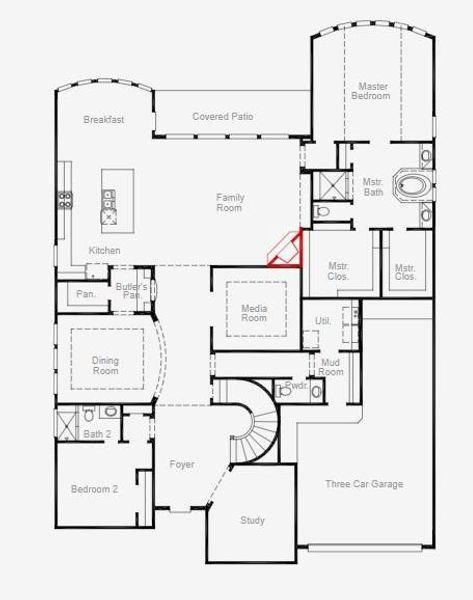 2D floor plan layout of this home in Valencia 70', Manvel, TX (Image 5). 2D floor plan layout of this home in Valencia 70', Manvel, TX (Image 5).