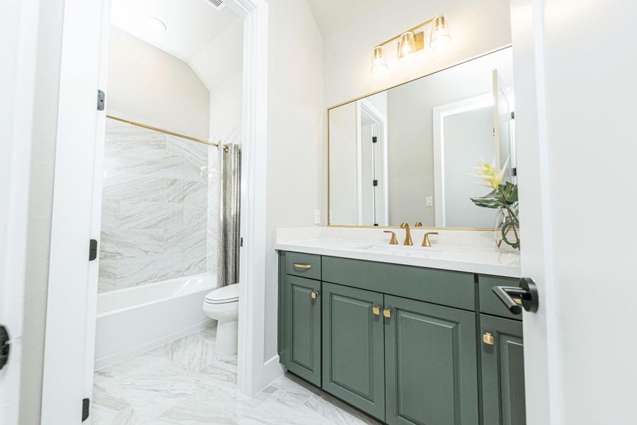 Furnished interior view inside a new home in Amira: Hilltop Collection, Tomball (Image 12).