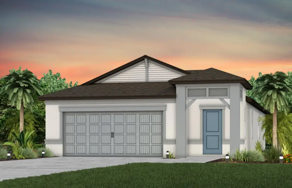 Representative exterior photo of a completed home built from the Crescent by Pulte Homes in Caldera, Spring Hill, FL (Image 13).