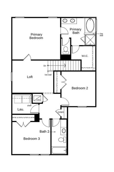 This floor plan features 3 bedrooms, 2 full baths and over 1,700 square feet of living space.