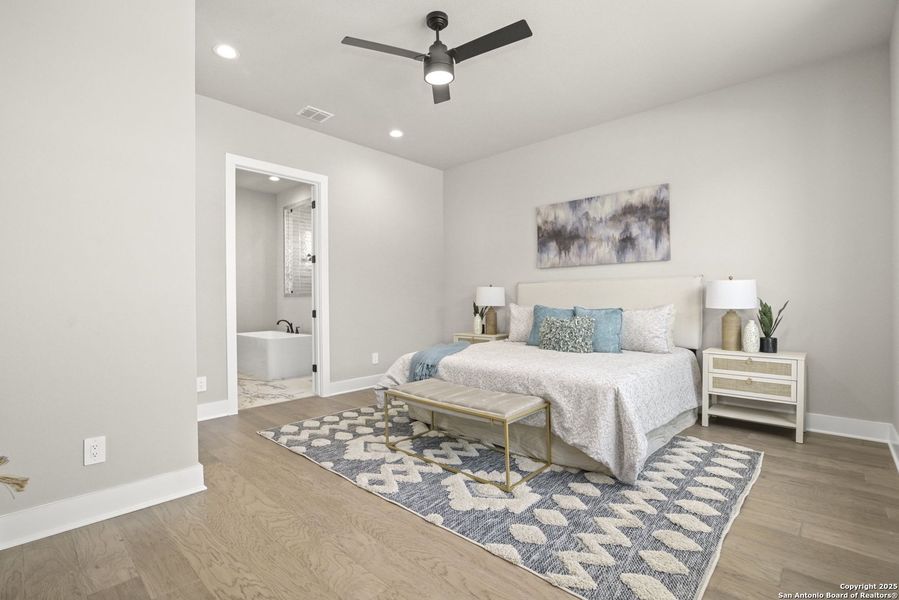 Furnished interior view inside a new home in Esperanza - 70', Boerne (Image 14).