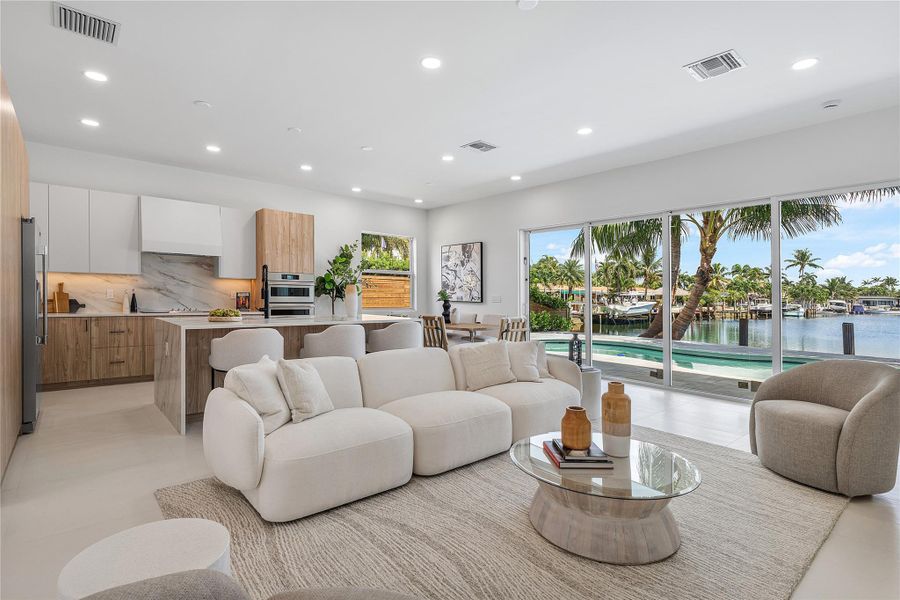 Furnished interior view inside a new home in , Pompano Beach (Image 10).