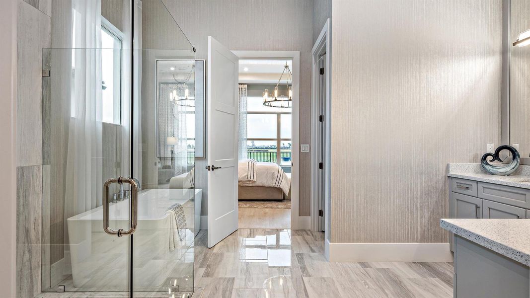 Furnished interior view inside a new home in Astor Creek Golf & Country Club, Port St. Lucie (Image 11).