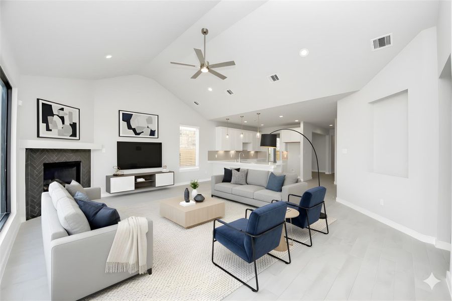 Virtually Staged - Living Room.