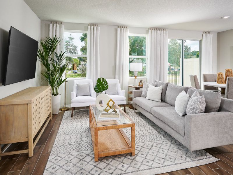 Furnished interior view inside a new home in Cypress Meadows - The Villas, Jacksonville (Image 4).