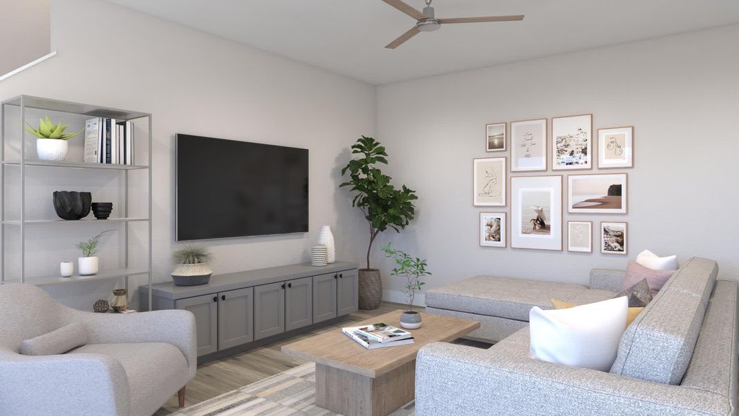 Great Room - Millennial - Solvida at Estrella in Goodyear, Arizona by Landsea Homes