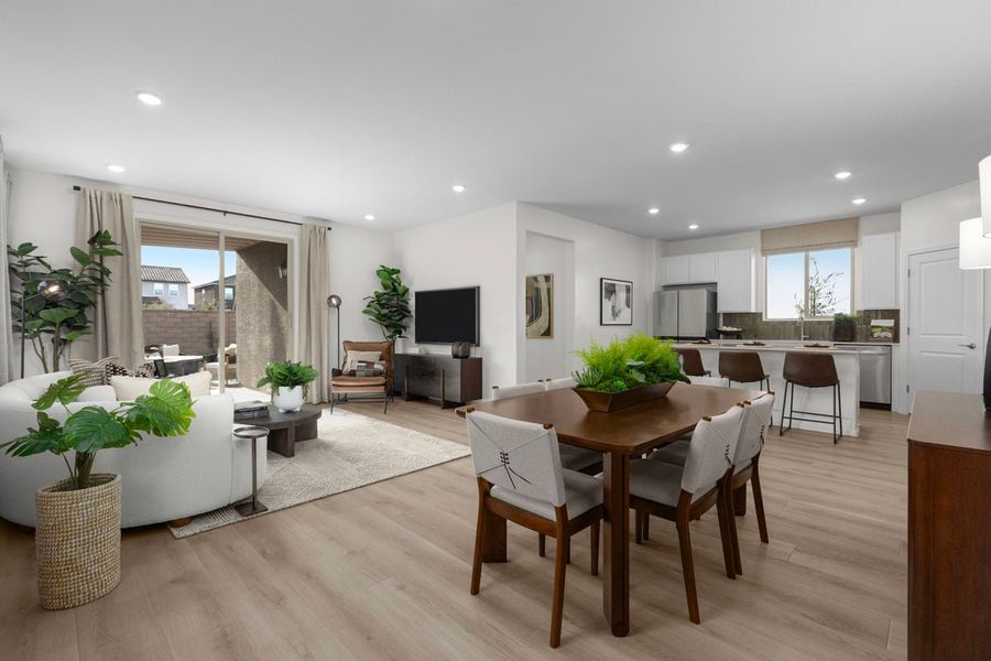 Representative furnished interior of a home built from the 1465 Modeled by KB Home in Mirador Ridge Blossom, Tucson (Image 4).