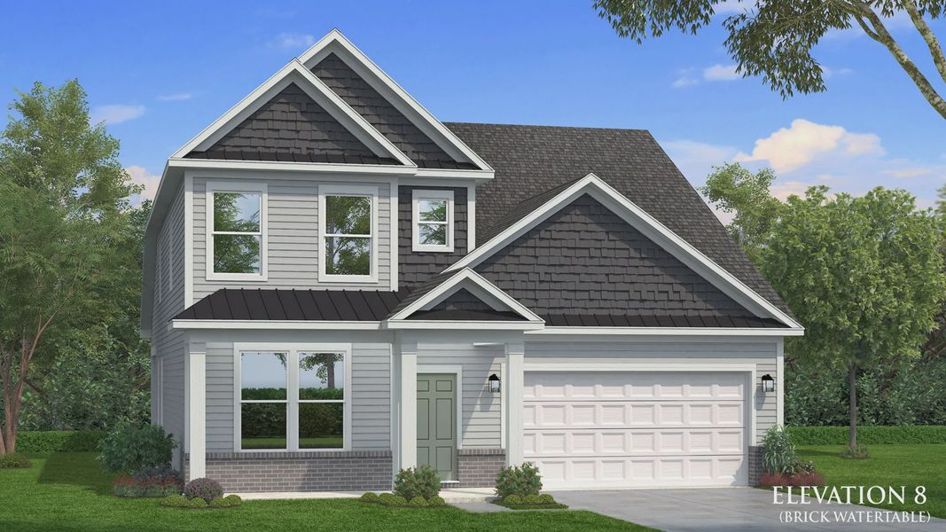 Representative exterior photo of a completed home built from the Ansley by DRB Homes in Reserve at Crowthorne, Zebulon, NC (Image 44). Representative exterior photo of a completed home built from the Ansley by DRB Homes in Reserve at Crowthorne, Zebulon, NC (Image 44).