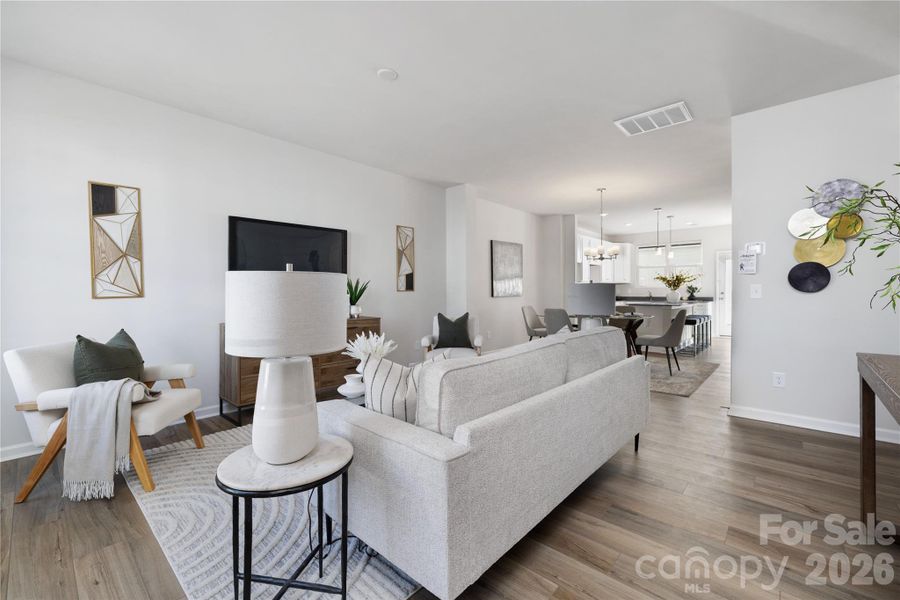 Furnished interior view inside a new home in Edgewood Preserve, Huntersville (Image 4).