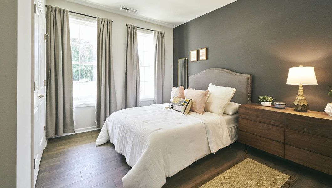 Furnished interior view inside a new home in The Villas at Kinsley, Jamestown (Image 10). Furnished interior view inside a new home in The Villas at Kinsley, Jamestown (Image 10).