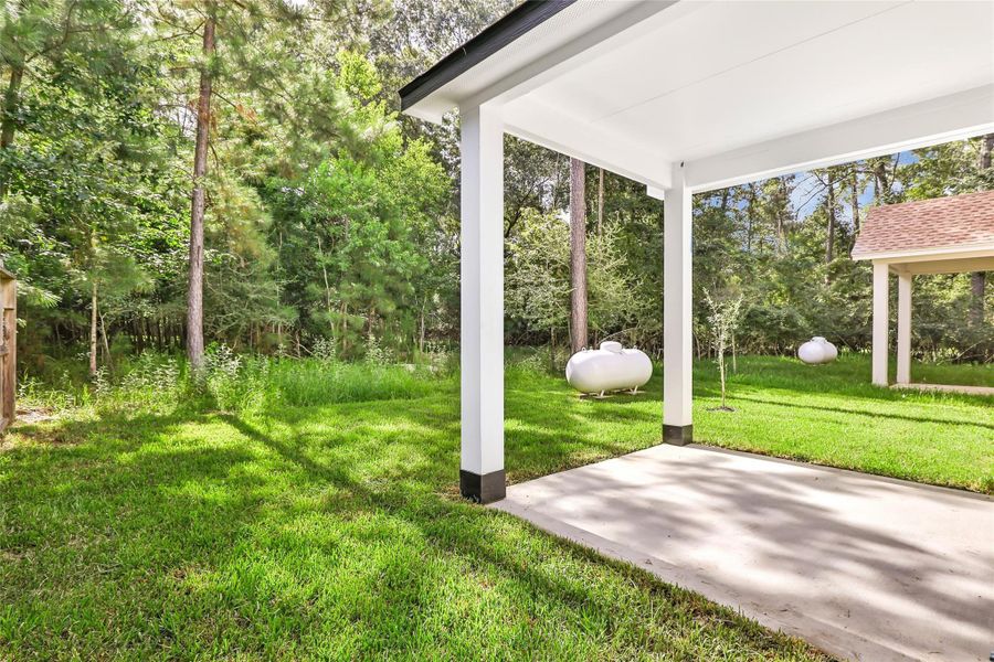 Exterior details and patio area of a home in , Houston (Image 23).