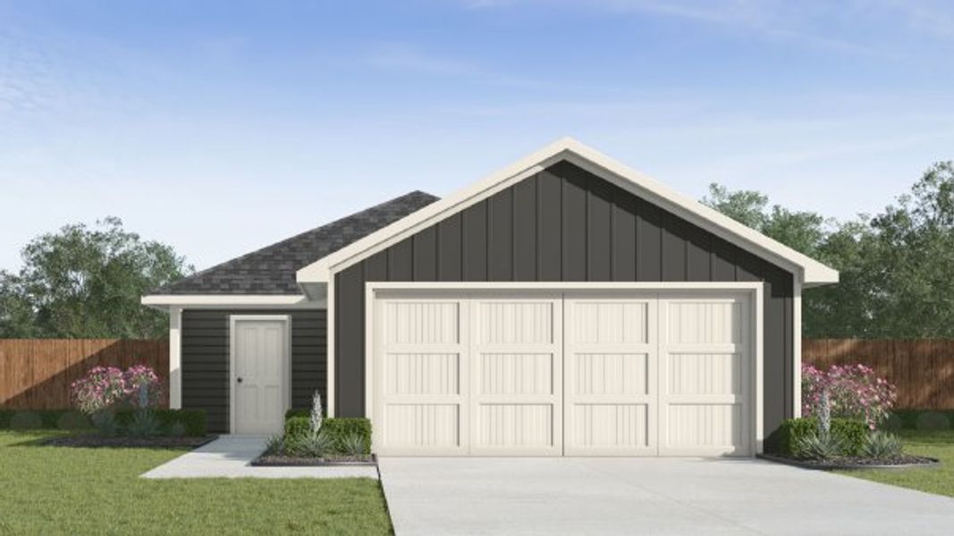 Front exterior of a new home in Waldron Estates, Corpus Christi, TX, highlighting curb appeal (Image 1). Front exterior of a new home in Waldron Estates, Corpus Christi, TX, highlighting curb appeal (Image 1).