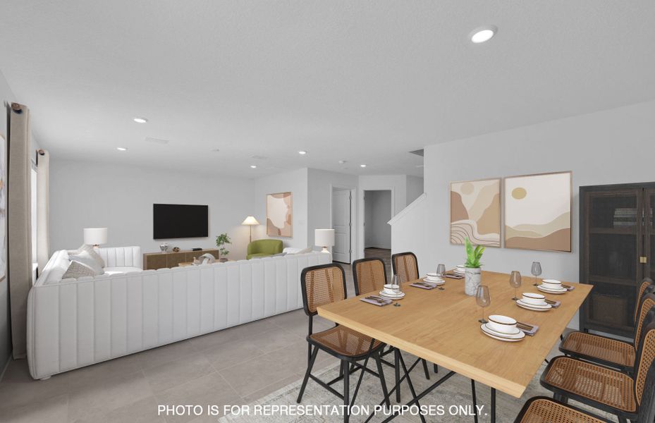 Furnished interior view inside a new home in Wells Landing, Jacksonville (Image 5).