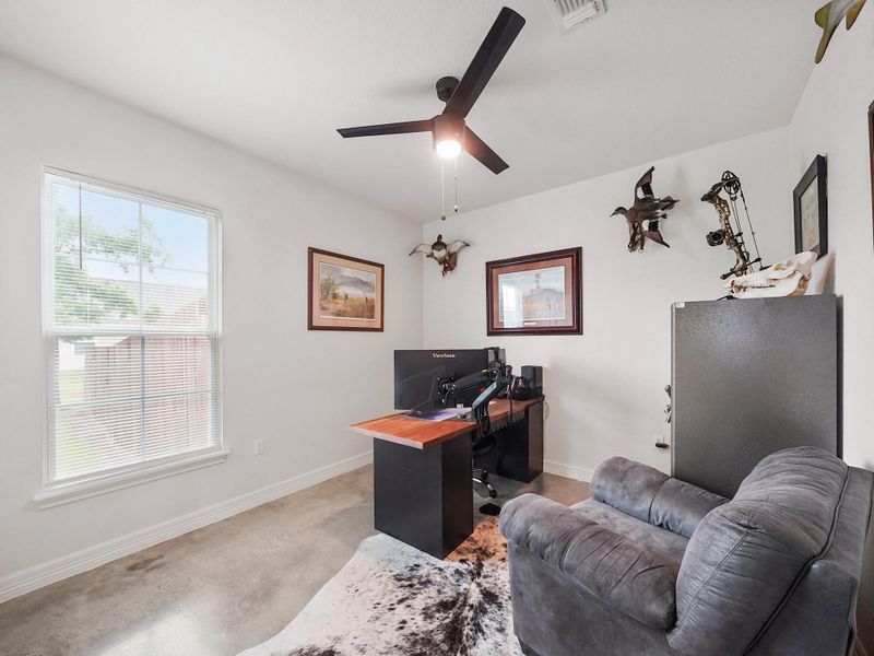 THE 3rd BEDROOM CURRENTLY IN USE AS A HOME OFFICE.