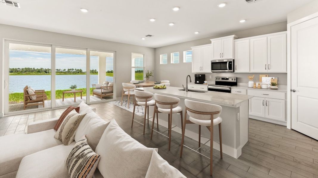 Representative furnished interior of a home built from the Shelby by D.R. Horton in Coral Bay - Express & Tradition, North Fort Myers (Image 6).