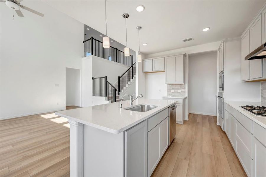 Furnished interior view inside a new home in Lily Creek at Sutton Fields, Aubrey (Image 11).