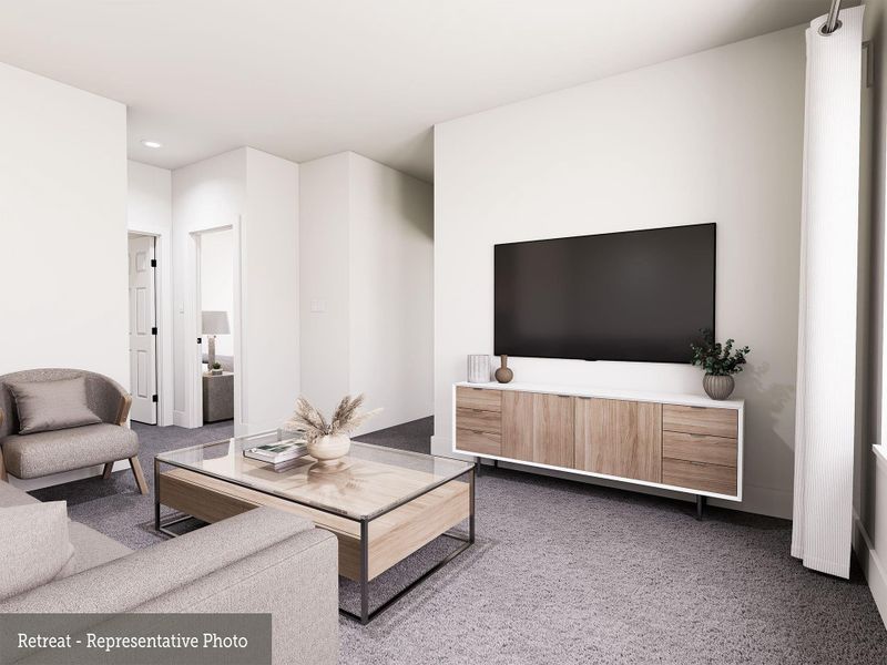 Furnished interior view inside a new home in The Woodlands Hills - Reserve Collection, Willis (Image 14).