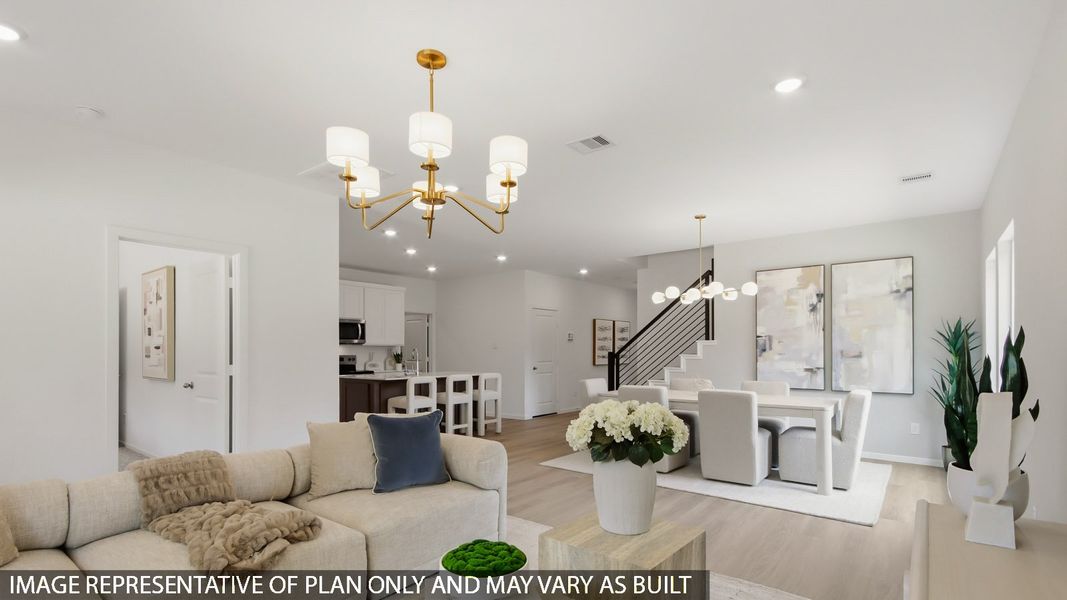 Furnished interior view inside a new home in Newport Pointe, Crosby (Image 11).