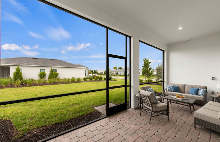 Exterior details and patio area of a home in Del Webb Catalina, Lakewood Ranch (Image 28). Exterior details and patio area of a home in Del Webb Catalina, Lakewood Ranch (Image 28).