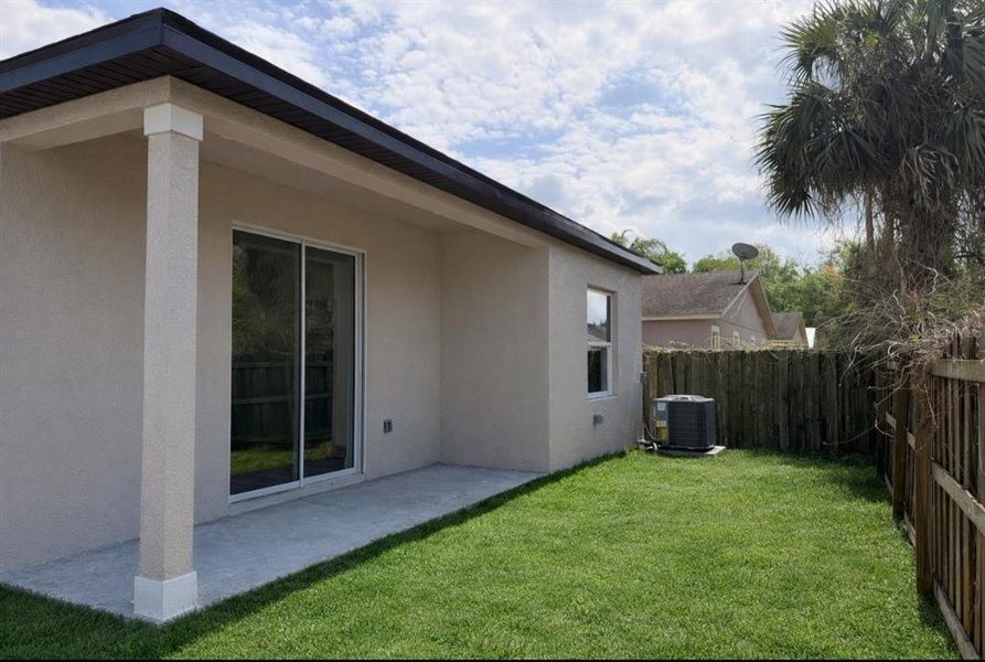 Exterior details and patio area of a home in , Sanford (Image 4). Exterior details and patio area of a home in , Sanford (Image 4).