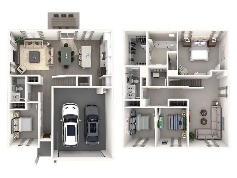 2D floor plan layout for the Rockwell by Meritage Homes in Mansker Farms - Bronze Series, Hendersonville, TN (Image 4).