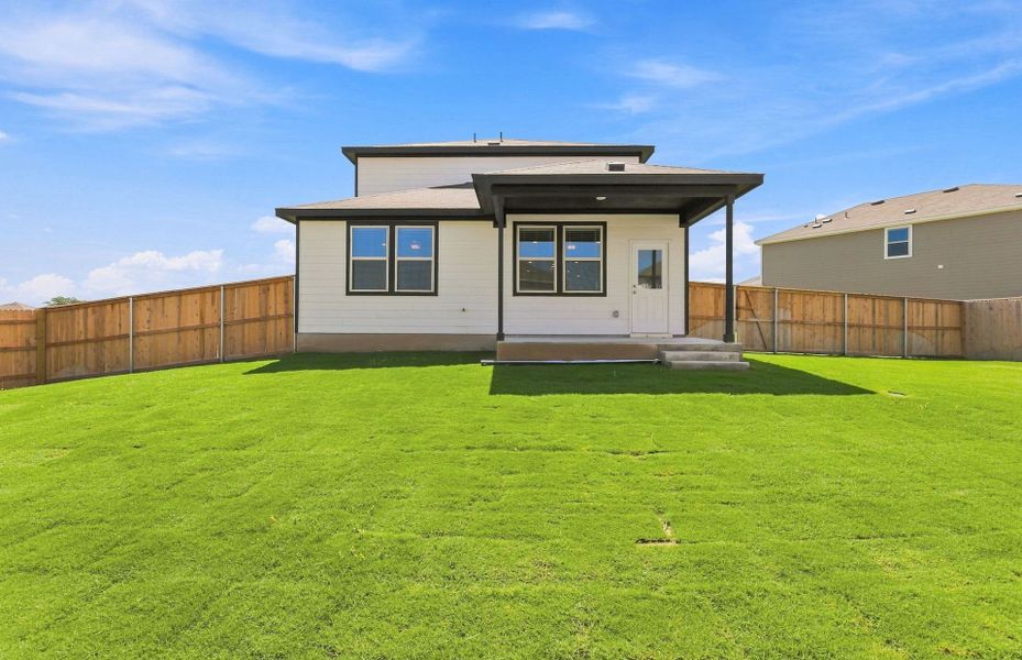 Exterior details and patio area of a home in Sonterra, Jarrell (Image 23).