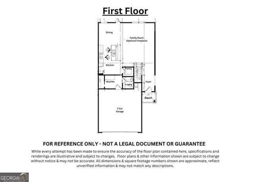2D floor plan layout of this home in , Mount Airy, GA (Image 6).