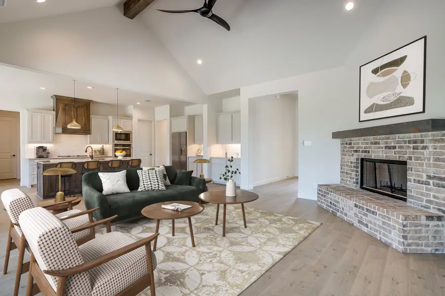 Representative furnished interior of a home built from the The Odessa by Kenmark Homes in Paloma Ranches, Justin (Image 4).