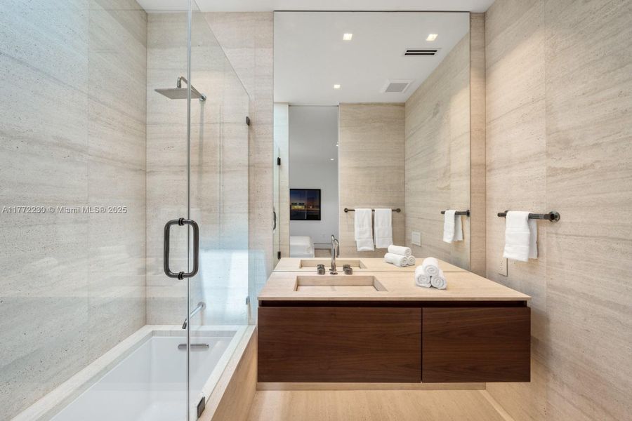 Furnished interior view inside a new home in , Miami Beach (Image 17). Furnished interior view inside a new home in , Miami Beach (Image 17).