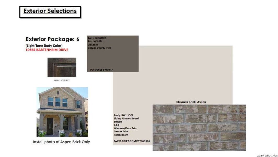 Sample of building materials used in homes in Rhine Valley, Schertz (Image 4). Sample of building materials used in homes in Rhine Valley, Schertz (Image 4).