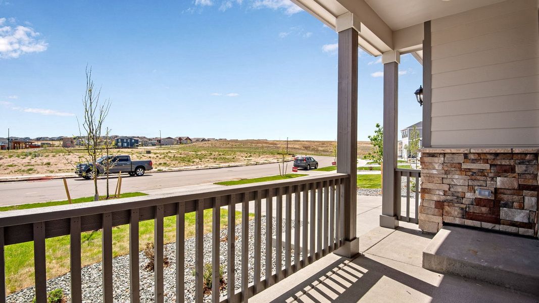Exterior details and patio area of a home in Trails at Crowfoot, Parker (Image 28). Exterior details and patio area of a home in Trails at Crowfoot, Parker (Image 28).