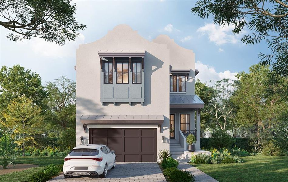 Front exterior of a new home in , Tampa, FL, highlighting curb appeal (Image 1).