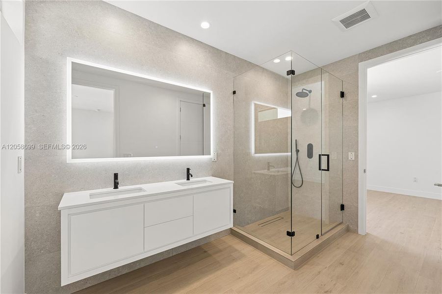 Furnished interior view inside a new home in , Miami (Image 36).