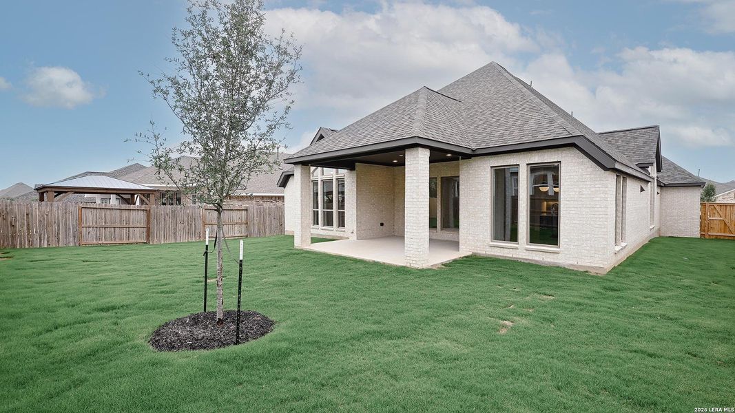 Exterior details and patio area of a home in Veramendi, New Braunfels (Image 4).