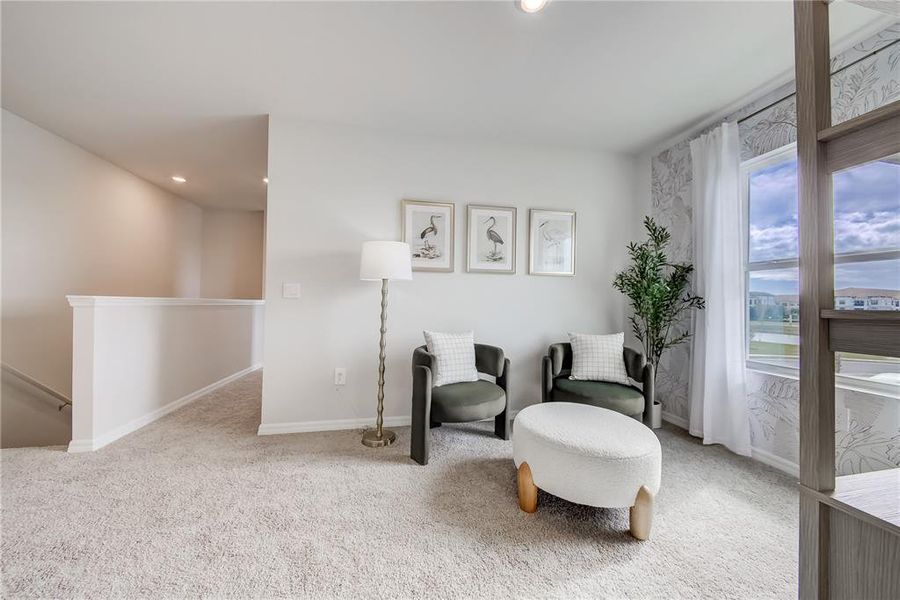 Furnished interior view inside a new home in The Gardens at Bay Street, Sarasota (Image 15).