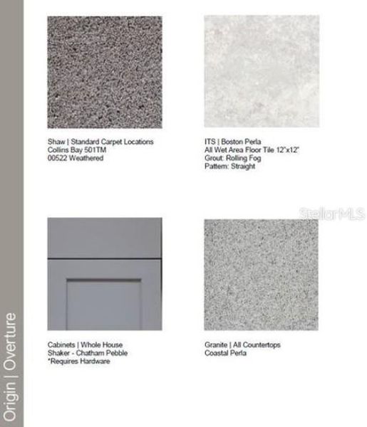 Sample of building materials used in homes in The Towns at Firethorn, Parrish (Image 21).