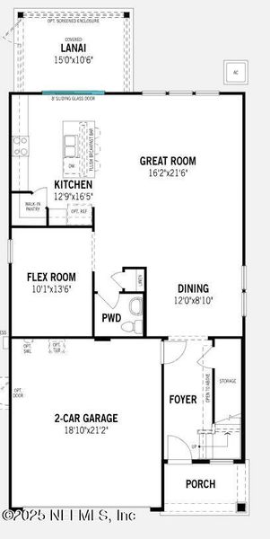 2D floor plan layout of this home in RiverTown - Forest, St. Johns, FL (Image 3).