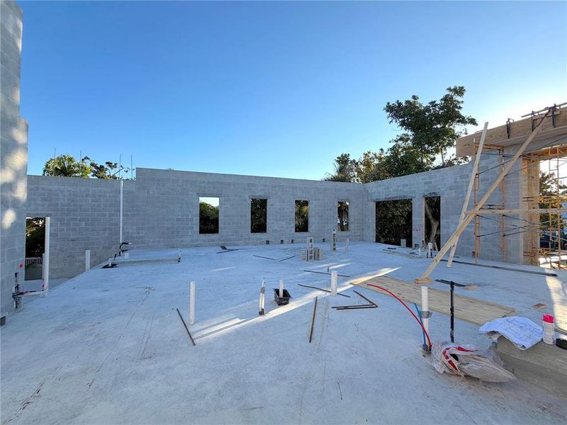 In-progress construction of a new home in , Sarasota, FL (Image 22).