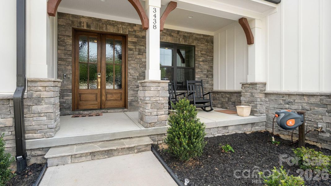 Exterior details and patio area of a home in , York (Image 29).