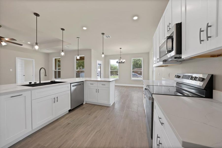 Furnished interior view inside a new home in , Granbury (Image 11). Furnished interior view inside a new home in , Granbury (Image 11).