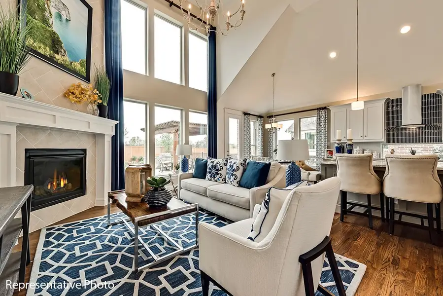 Representative furnished interior of a home built from the Alexandria II by Grand Homes in Grand Oaks, Celina (Image 7).