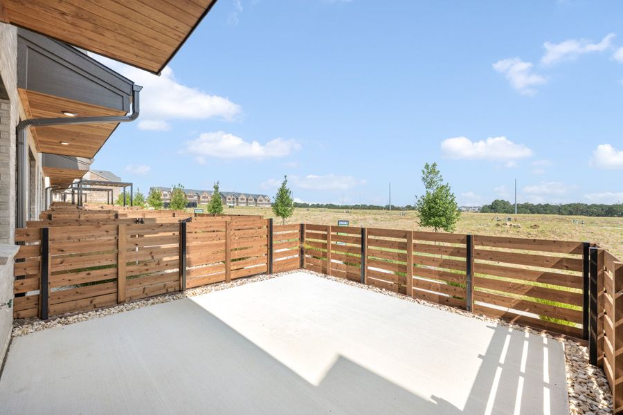 Exterior details and patio area of a home in Wildridge, Oak Point (Image 31). Exterior details and patio area of a home in Wildridge, Oak Point (Image 31).