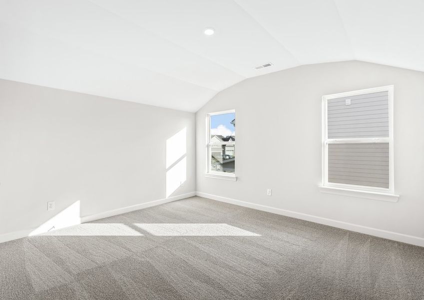 The master bedroom boasts large windows with lots of natural light The master bedroom boasts large windows with lots of natural light