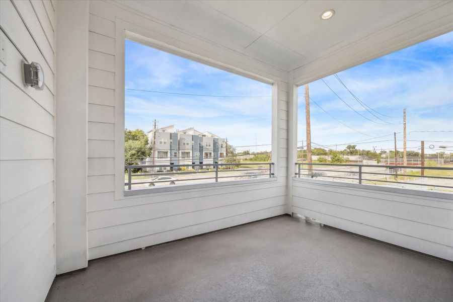 Exterior details and patio area of a home in Hardy Skyline, Houston (Image 15). Exterior details and patio area of a home in Hardy Skyline, Houston (Image 15).