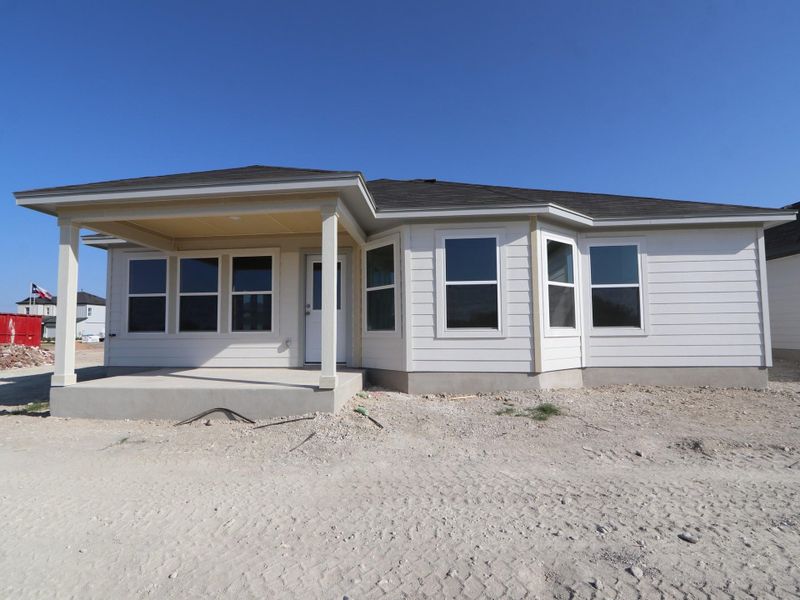 Exterior details and patio area of a home in Marble Creek Crossing, Austin (Image 11). Exterior details and patio area of a home in Marble Creek Crossing, Austin (Image 11).