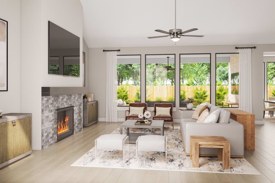 Representative furnished interior of a home built from the Lisbon by Tri Pointe Homes in Legacy Grove, Montgomery (Image 7).