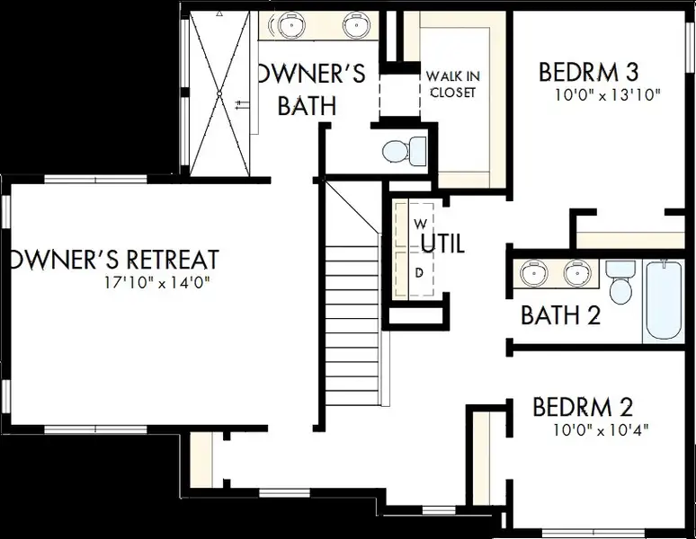 2D floor plan layout of this home in Walsh Gardens, Fort Worth, TX (Image 3). 2D floor plan layout of this home in Walsh Gardens, Fort Worth, TX (Image 3).