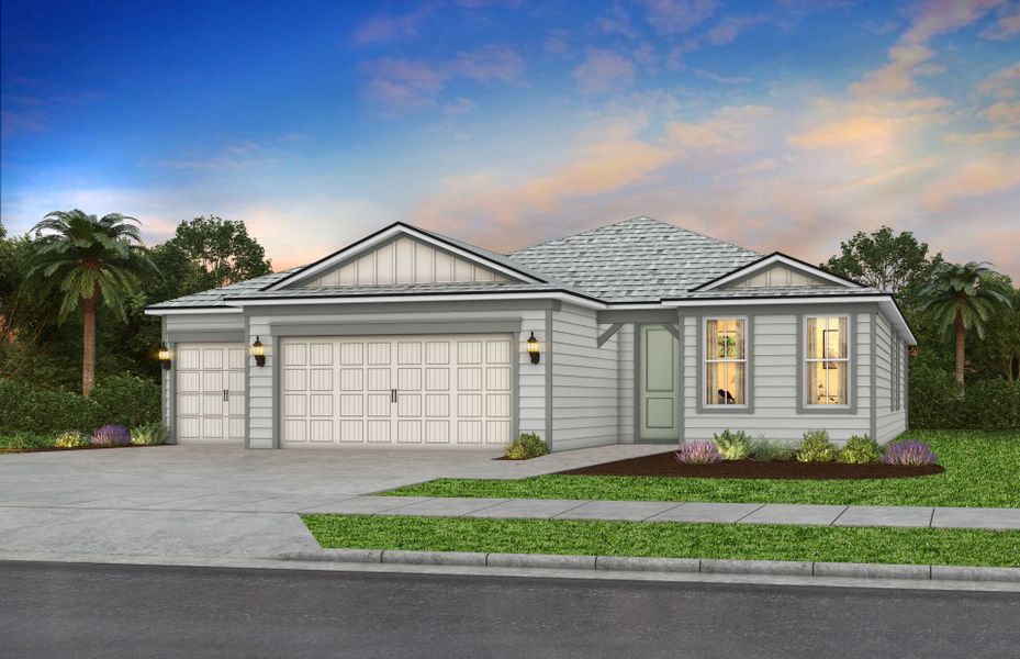 Representative exterior photo of a completed home built from the Mystique Select by Pulte Homes in Joseph Oaks, Jacksonville, FL (Image 21).