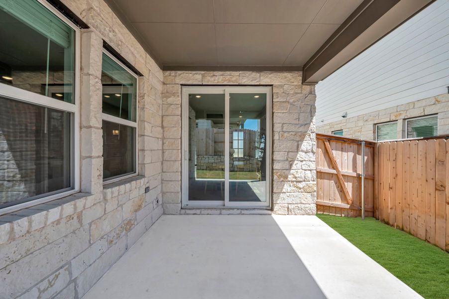 Exterior details and patio area of a home in Park Central, Georgetown (Image 4).